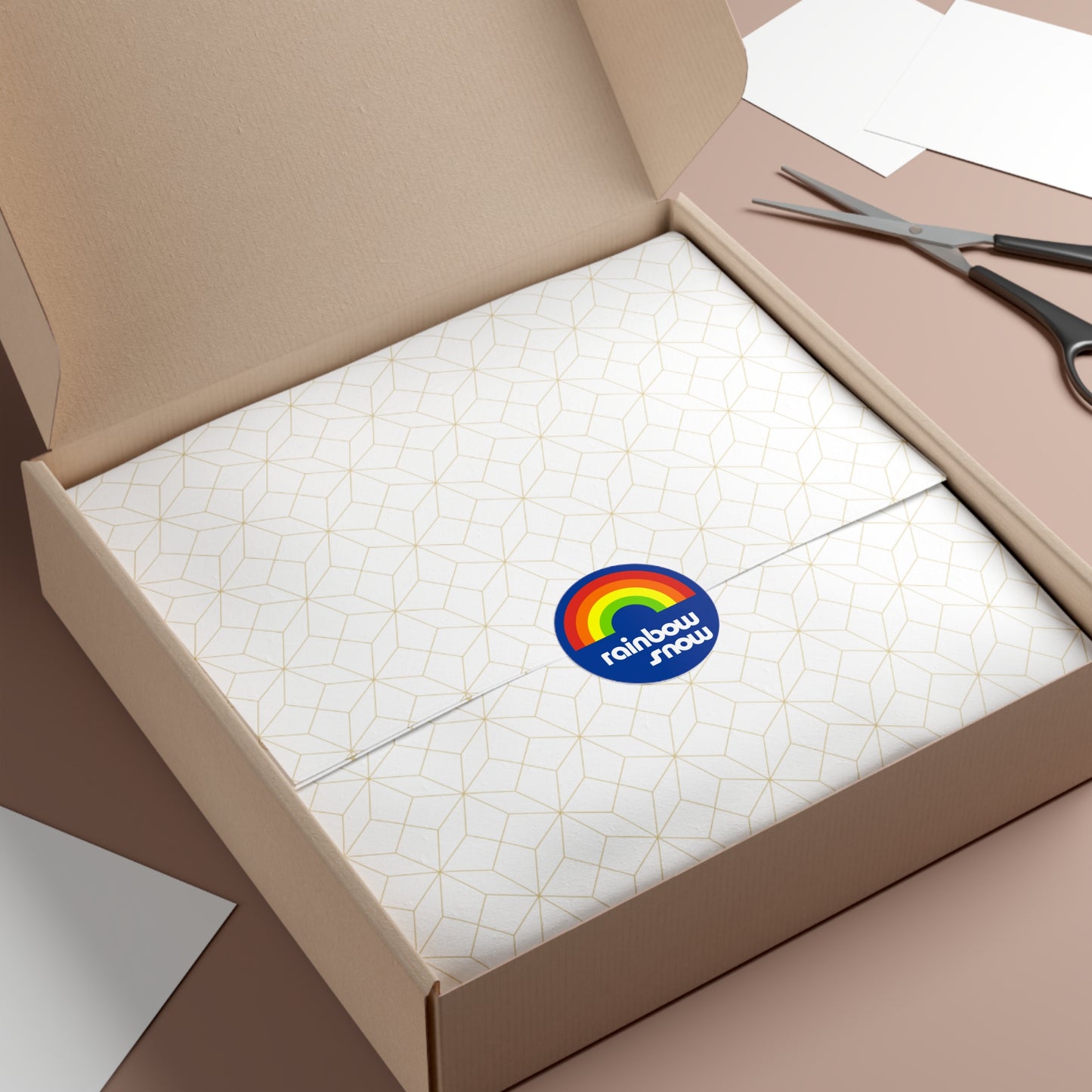 Rainbow Snow Vinyl Stickers - 2"