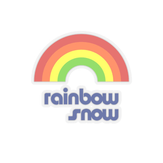 Rainbow Snow Clear Kiss Cut Sticker